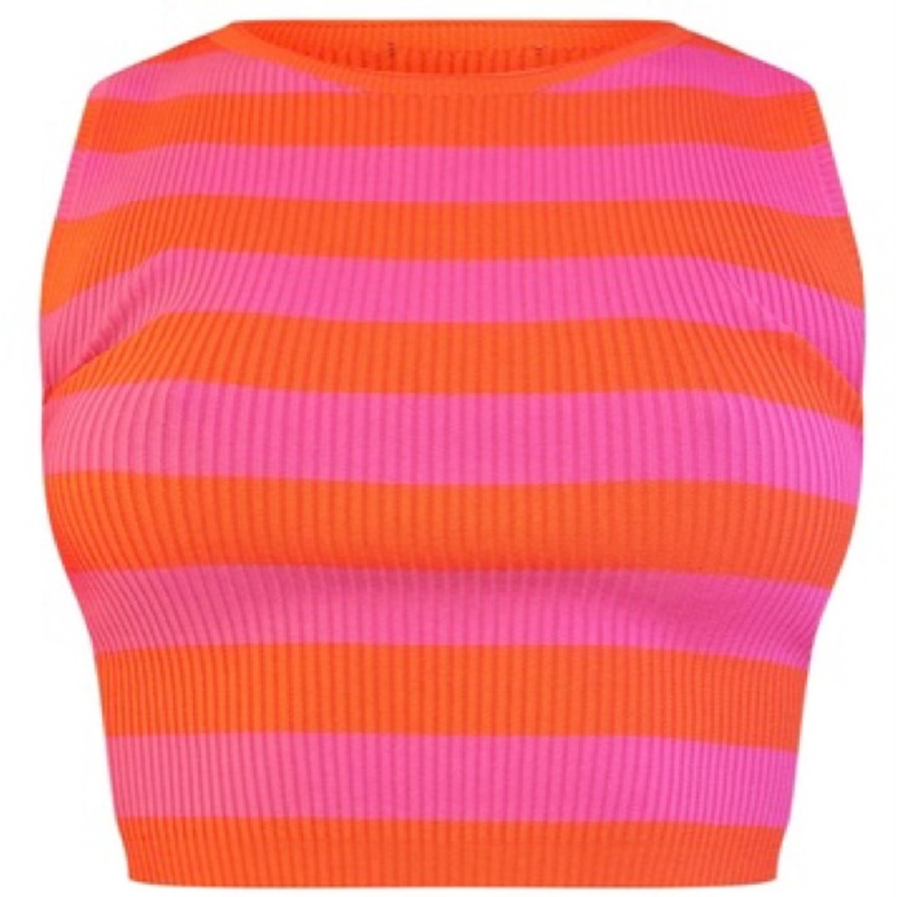 ISO Prettylittlething Stripe Knit Crop Top